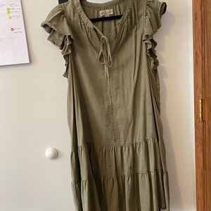Green Midi Work Dress